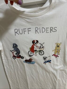 Unfortunate Portraits Ruff Riders White Graphic Tee